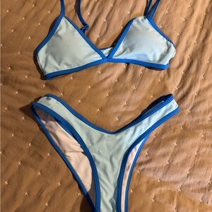 SHEIN Light Blue Bikini Set